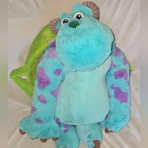 Disney Parks Monsters, Inc. Mike And Sully Reversible Plush Toy Pillow 23"